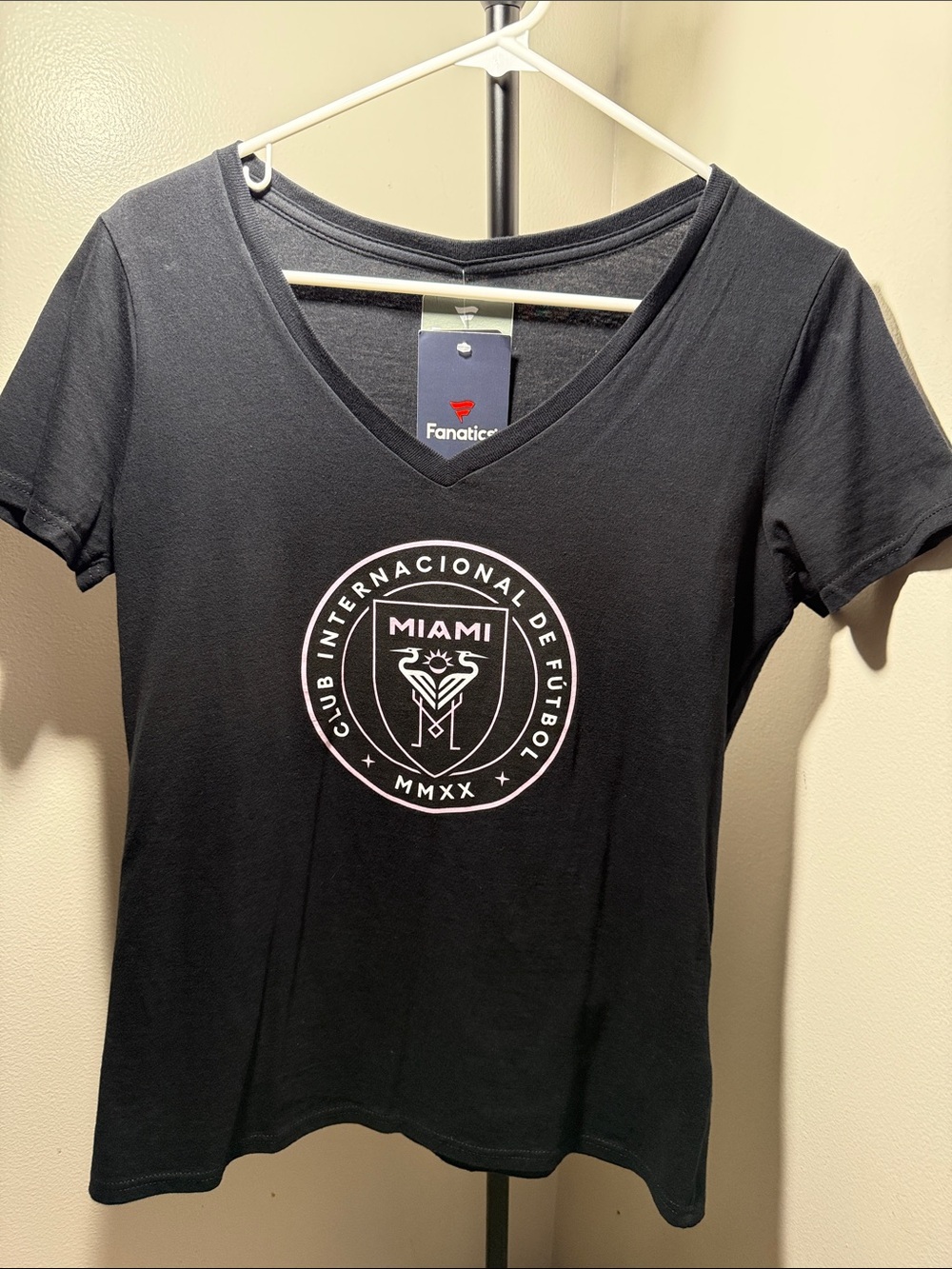 Fanatics Black Miami Club Internacional de Fútbol V‑Neck Tee